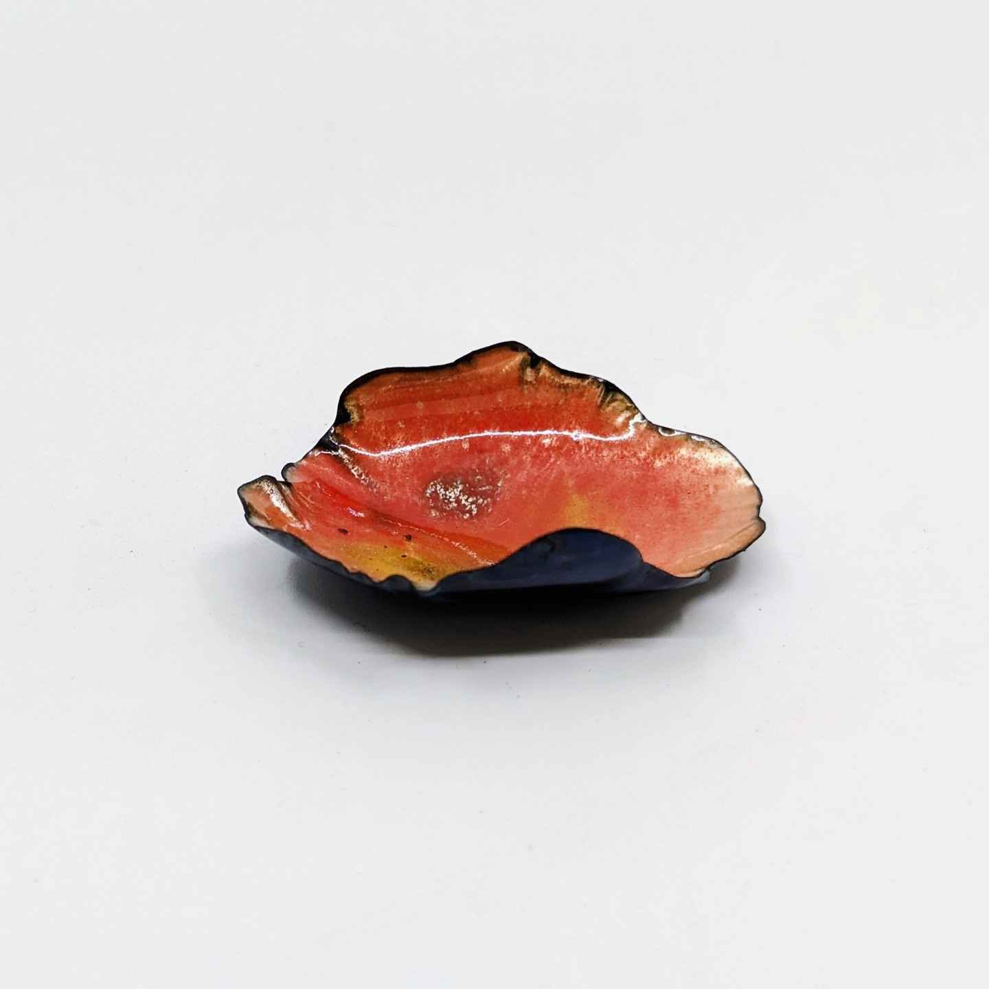 Coral Sunset Dish - Small enamel dish with coral and peach gradient